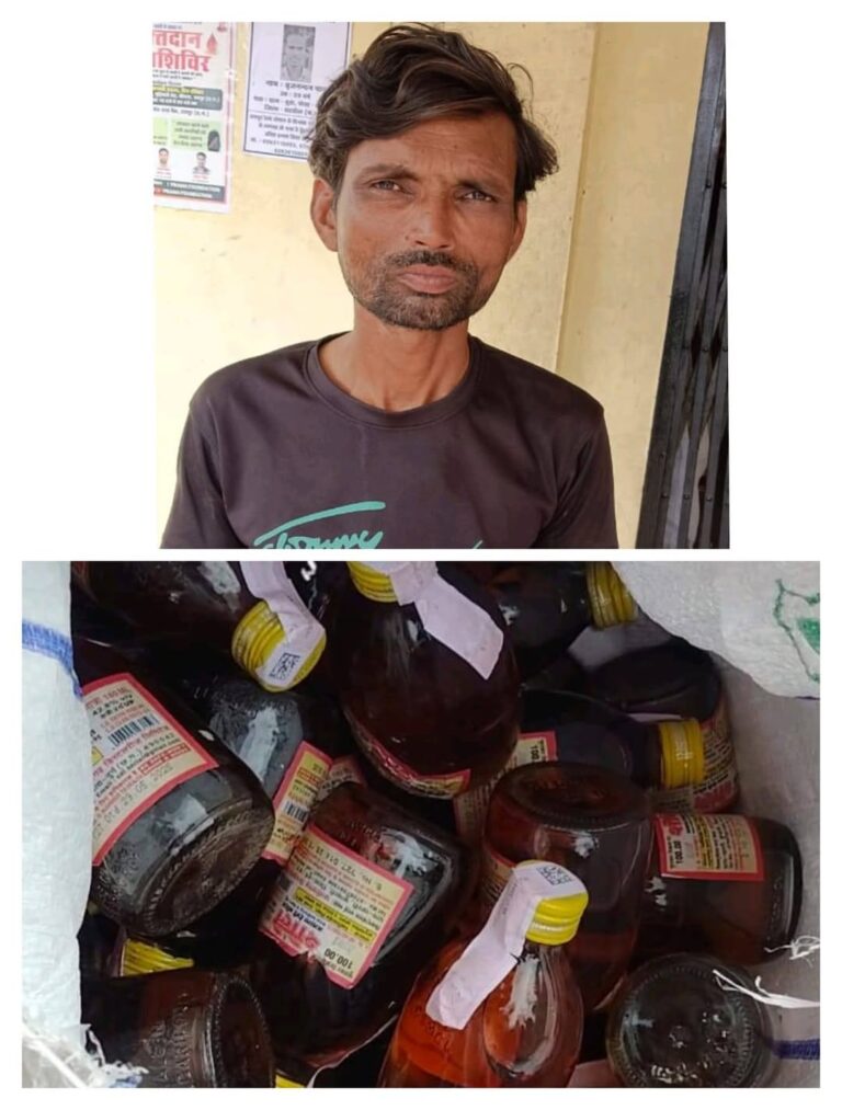 खमतराई पुलिस की बड़ी कार्रवाई: निगरानी बदमाश से अवैध शराब जब्त, मामला दर्ज