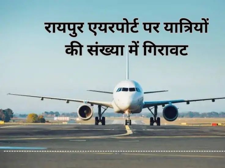 रायपुर एयरपोर्ट पर यात्रियों की संख्या में 12.67% गिरावट, किराए में आई नरमी, त्योहारी सीजन से बढ़ने की उम्मीद